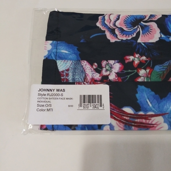 JOHNNY WAS Cotton Face Mask Floral Print - Picture 2 of 8